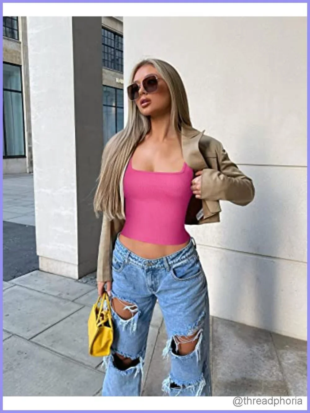 3 Pack Crop Tank Tops Seamless Ribbed Sleeveless Square Neck Workout Yoga Gym